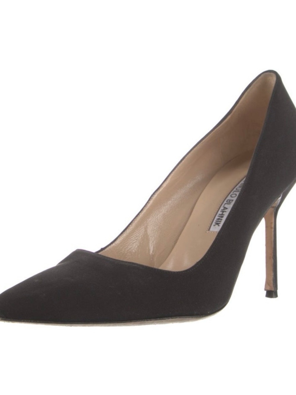 Manolo Blahnik Black Pointed-Toe Stiletto Pump